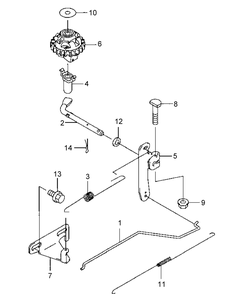 Part Location Diagram of KM-92145-2182 MTD Throttle Spring